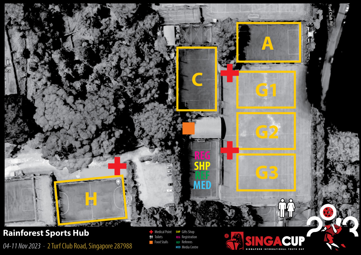 SingaCup2023 Venue Map  SingaCup – Asia's Premier International Youth  Football Tournament