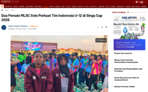 Two Solo MLSC Players Strengthen Indonesia U-12 Team at Singa Cup 2026 - Espos.id - screenshot of article on Espos.id