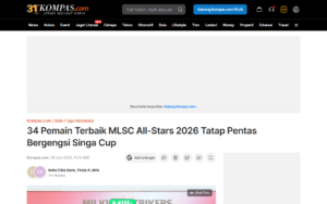34 Best MLSC All-Stars 2026 Players Eye the Prestigious Stage of Singa Cup - Kompas.com - screenshot of article on Kompas.com