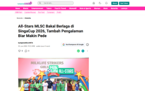 All-Stars MLSC to Compete at SingaCup 2026, Gaining Experience to Build Confidence - kumparan - screenshot of article on kumparan