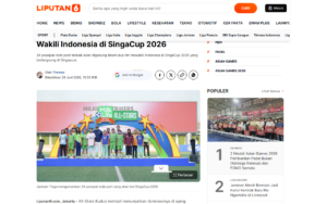 34 Best Women's Footballers Selected to Represent Indonesia at SingaCup 2026 - Liputan6 Sport - screenshot of article on Liputan6 Sport