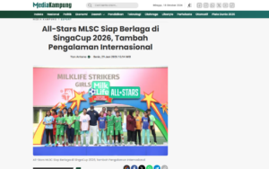 All-Stars MLSC Ready to Compete at SingaCup 2026, Gaining International Experience - Media Kampung - screenshot of article on Media Kampung