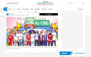 Competing at Asian Level: 34 Young Stars from MilkLife Soccer Challenge Fly to Singapore - Radar Kudus - screenshot of article on Radar Kudus (Jawa Pos)