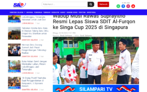 Musi Rawas Deputy Regent Suprayitno Officially Sends Off SDIT Al-Furqon Students to Singa Cup 2025 in Singapore - Silampari TV - screenshot of article on Silampari TV