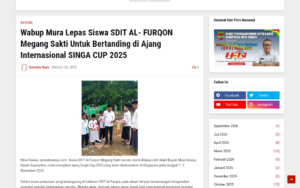 Musi Rawas Deputy Regent Sends Off SDIT Al-Furqon Megang Sakti Students to International SINGA CUP 2025 - Sumatra Raya - screenshot of article on Sumatra Raya