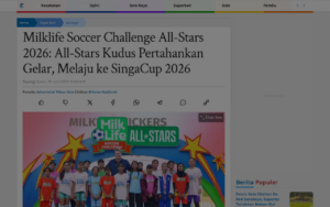 MilkLife Soccer Challenge All-Stars 2026: All-Stars Kudus Retain Title, Advance to SingaCup 2026 - Tribun Solo - screenshot of article on Tribun Solo